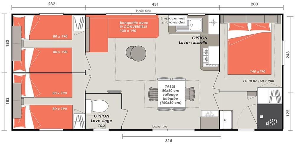 Mobilhome Vias Plage Dans Camping Bagian luar foto
