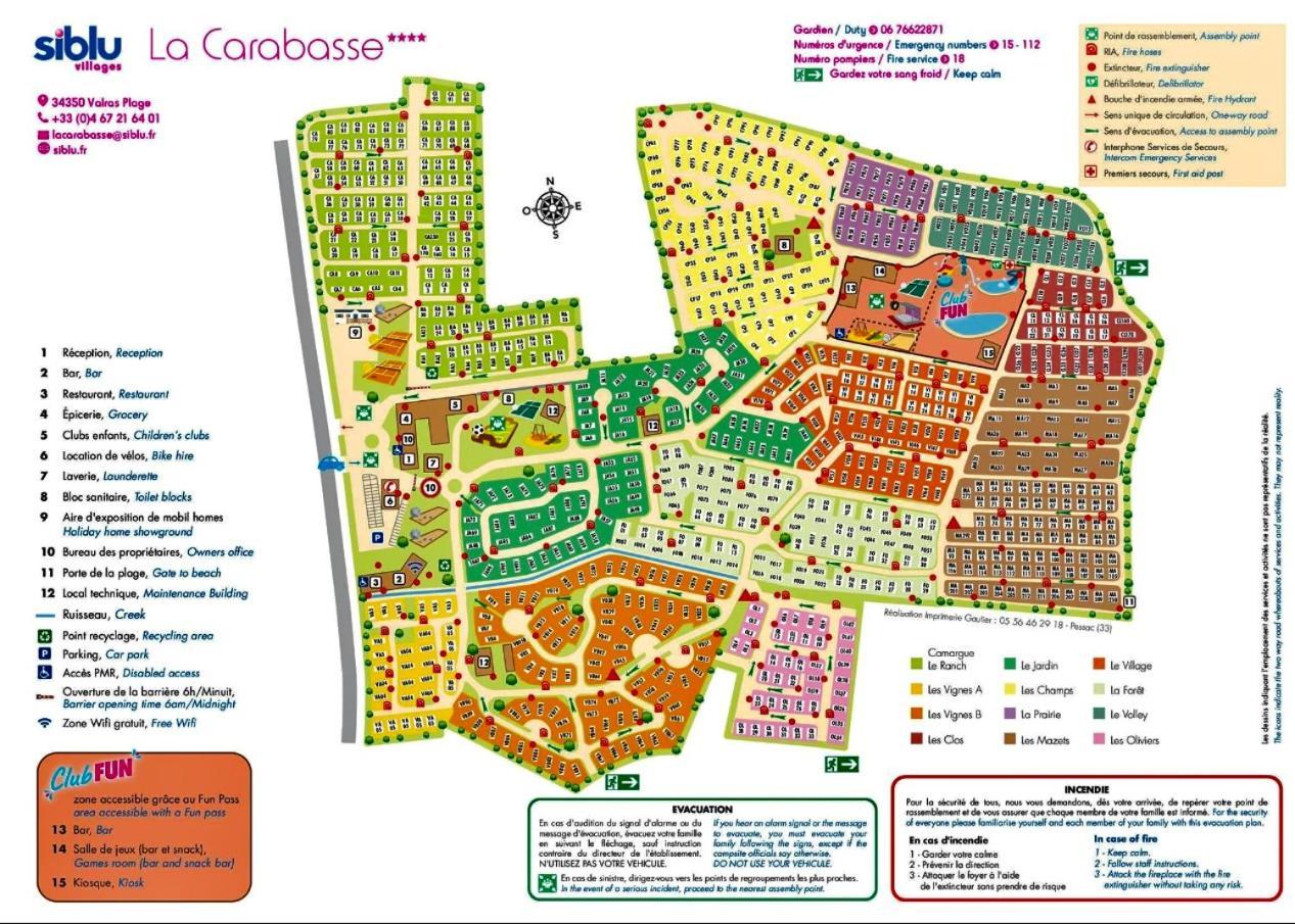 Mobilhome Vias Plage Dans Camping Bagian luar foto